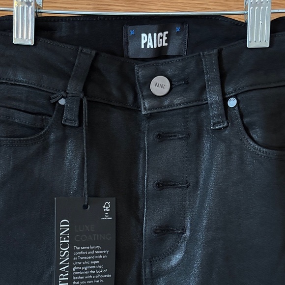 NWT PAIGE Hoxton Women's Sleek Black Skinny Jeans - Picture 2 of 4